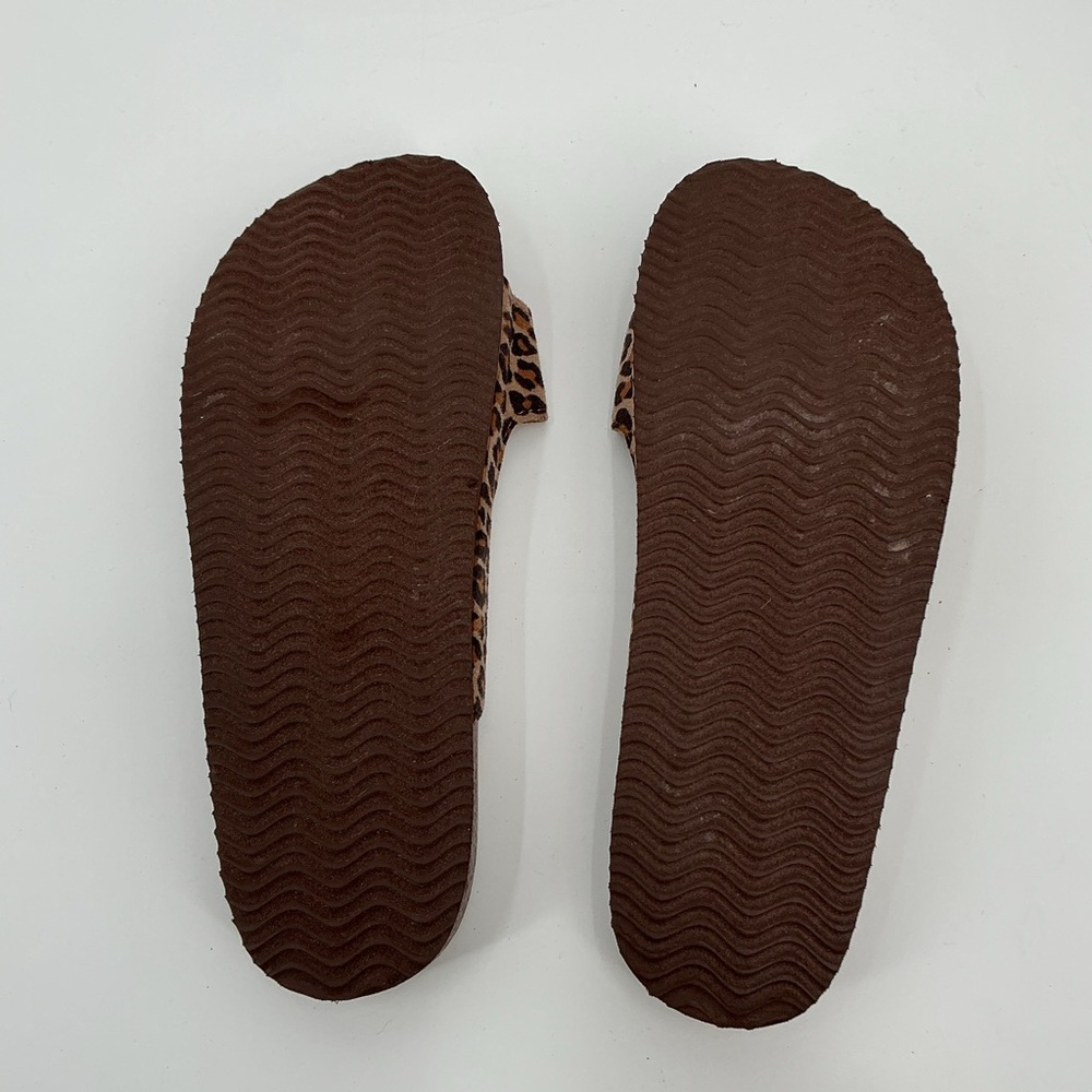 Leopard Print Double Buckle Slide Academy Sandals - Women's - Picture 9 of 9